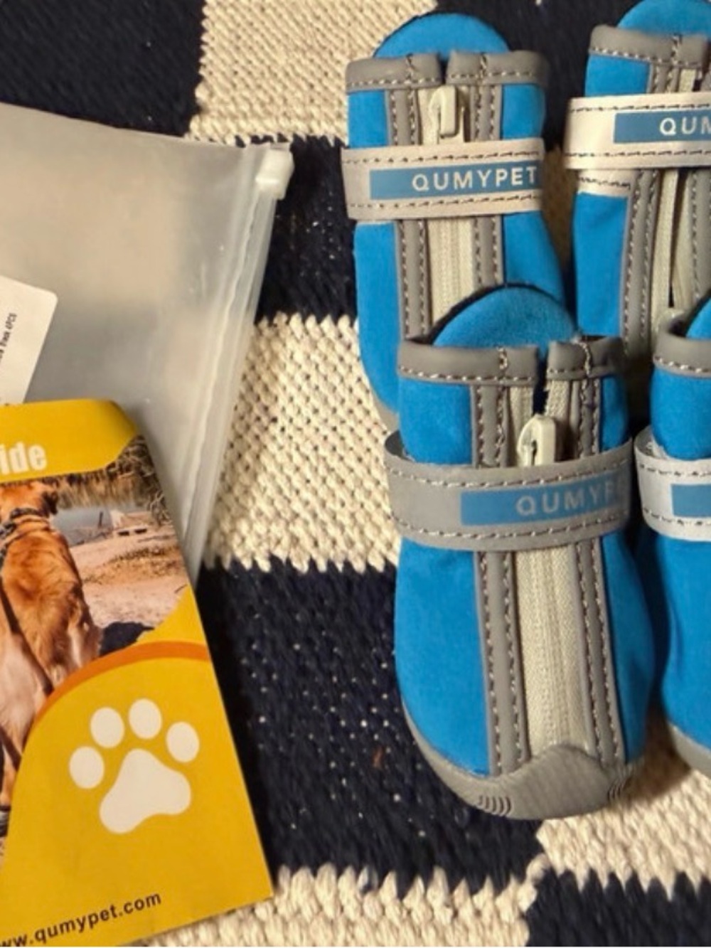 QUMYPET Blue Dog Boots - Set of 4